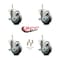 Service Caster Cambro Camdollies Swivel Caster Replacement Set with 41059 Sockets Included-SCC USACAM-GR20S3514-TPRB-TLB-716138-4X701-4 - alternate 2